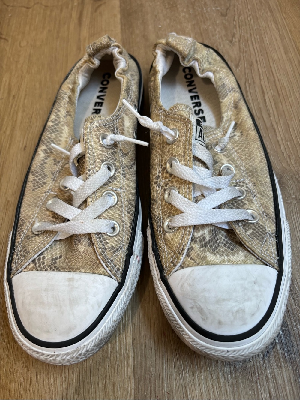 Converse Chuck Taylor All Low Top Slip On Shoreline Sneakers Snake Print Size 8